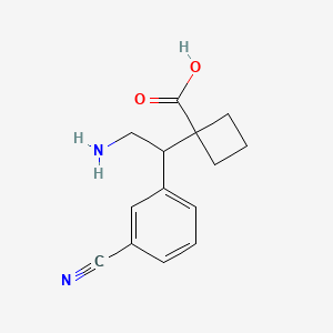 1-[2-Amino-1-(3-cyanophenyl)ethyl]cyclobutane-1-carboxylic acid - 