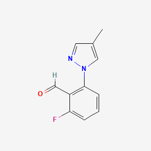 2-Fluoro-6-(4-methyl-1H-pyrazol-1-yl)benzaldehyde - 