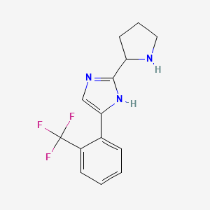 2-(Pyrrolidin-2-yl)-4-[2-(trifluoromethyl)phenyl]-1H-imidazole - 