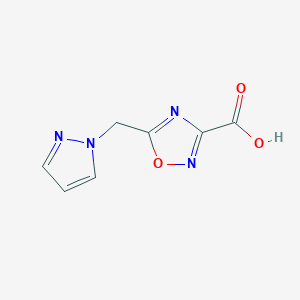 5-(1H-pyrazol-1-ylmethyl)-1,2,4-oxadiazole-3-carboxylic acid - 