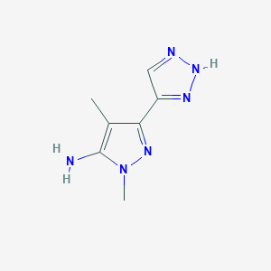 1,4-Dimethyl-3-(1H-1,2,3-triazol-4-YL)-1H-pyrazol-5-amine - 