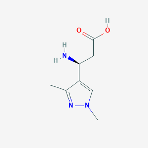 (3S)-3-amino-3-(1,3-dimethyl-1H-pyrazol-4-yl)propanoic acid - 