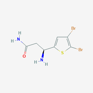 (3S)-3-Amino-3-(4,5-dibromothiophen-2-yl)propanamide - 