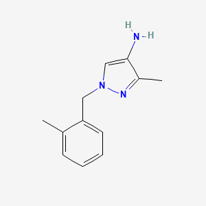 3-Methyl-1-[(2-methylphenyl)methyl]-1H-pyrazol-4-amine - 