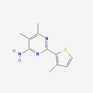 5,6-Dimethyl-2-(3-methylthiophen-2-yl)pyrimidin-4-amine - 
