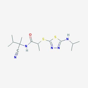 N-(2-Cyano-3-methylbutan-2-yl)-2-((5-(isopropylamino)-1,3,4-thiadiazol-2-yl)thio)propanamide - 