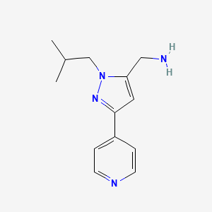 (1-isobutyl-3-(pyridin-4-yl)-1H-pyrazol-5-yl)methanamine - 