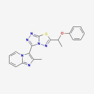 2-Methyl-3-[6-(1-phenoxyethyl)[1,2,4]triazolo[3,4-b][1,3,4]thiadiazol-3-yl]imidazo[1,2-a]pyridine - 