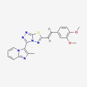 3-{6-[(E)-2-(3,4-dimethoxyphenyl)ethenyl][1,2,4]triazolo[3,4-b][1,3,4]thiadiazol-3-yl}-2-methylimidazo[1,2-a]pyridine - 