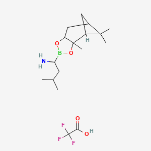 3-methyl-1-(2,9,9-trimethyl-3,5-dioxa-4-boratricyclo[6.1.1.02,6]decan-4-yl)butan-1-amine;2,2,2-trifluoroacetic acid - 