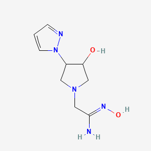 (Z)-N'-hydroxy-2-(3-hydroxy-4-(1H-pyrazol-1-yl)pyrrolidin-1-yl)acetimidamide - 