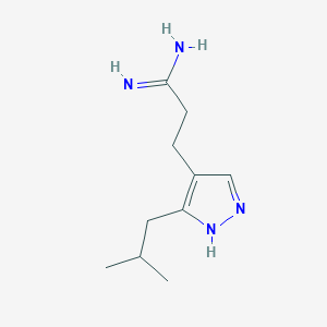 3-(3-isobutyl-1H-pyrazol-4-yl)propanimidamide - 