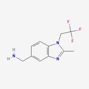 (2-methyl-1-(2,2,2-trifluoroethyl)-1H-benzo[d]imidazol-5-yl)methanamine - 