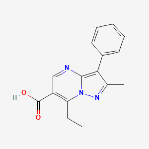 7-Ethyl-2-methyl-3-phenylpyrazolo[1,5-a]pyrimidine-6-carboxylicacid - 1193204-19-1
