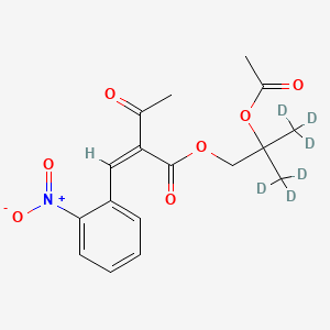 [2-acetyloxy-3,3,3-trideuterio-2-(trideuteriomethyl)propyl] (2Z)-2-[(2-nitrophenyl)methylidene]-3-oxobutanoate - 