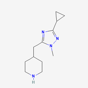 4-((3-Cyclopropyl-1-methyl-1h-1,2,4-triazol-5-yl)methyl)piperidine - 