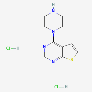 1-{Thieno[2,3-d]pyrimidin-4-yl}piperazine dihydrochloride - 