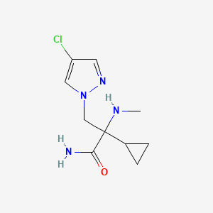 3-(4-Chloro-1h-pyrazol-1-yl)-2-cyclopropyl-2-(methylamino)propanamide - 