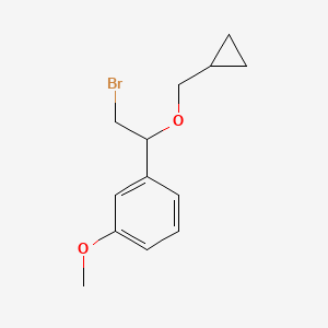 1-(2-Bromo-1-(cyclopropylmethoxy)ethyl)-3-methoxybenzene - 