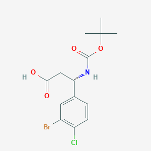 (3S)-3-(3-bromo-4-chlorophenyl)-3-{[(tert-butoxy)carbonyl]amino}propanoicacid - 