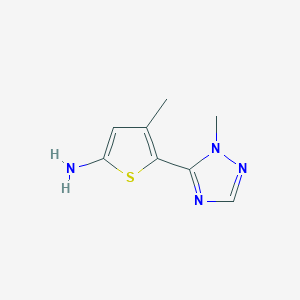 4-Methyl-5-(1-methyl-1h-1,2,4-triazol-5-yl)thiophen-2-amine - 