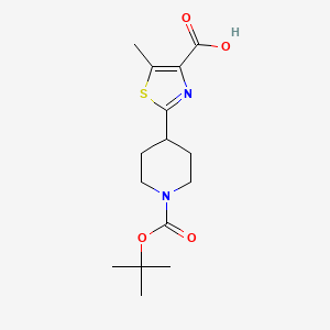 2-{1-[(Tert-butoxy)carbonyl]piperidin-4-yl}-5-methyl-1,3-thiazole-4-carboxylic acid - 