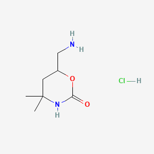 6-(Aminomethyl)-4,4-dimethyl-1,3-oxazinan-2-one hydrochloride - 