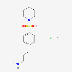 3-[4-(Piperidine-1-sulfonyl)phenyl]propan-1-amine hydrochloride - 