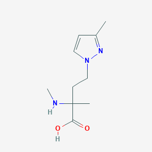 2-Methyl-4-(3-methyl-1h-pyrazol-1-yl)-2-(methylamino)butanoic acid - 