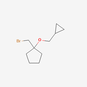 1-(Bromomethyl)-1-(cyclopropylmethoxy)cyclopentane - 