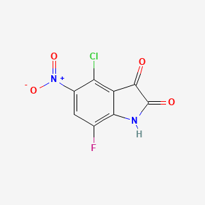 4-Chloro-7-fluoro-5-nitroindoline-2,3-dione - 