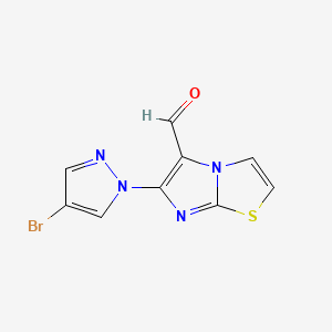 6-(4-Bromo-1h-pyrazol-1-yl)imidazo[2,1-b]thiazole-5-carbaldehyde - 