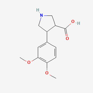 4-(3,4-Dimethoxyphenyl)pyrrolidine-3-carboxylic acid - 1047653-43-9