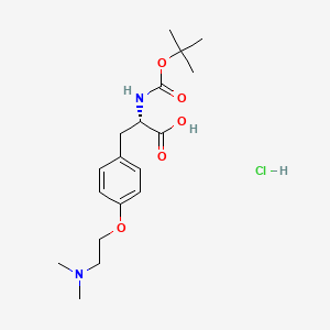 (2S)-2-{[(tert-butoxy)carbonyl]amino}-3-{4-[2-(dimethylamino)ethoxy]phenyl}propanoic acid hydrochloride - 
