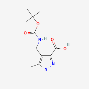 4-({[(tert-butoxy)carbonyl]amino}methyl)-1,5-dimethyl-1H-pyrazole-3-carboxylicacid - 