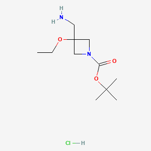 Tert-butyl3-(aminomethyl)-3-ethoxyazetidine-1-carboxylatehydrochloride - 