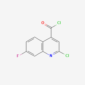 2-Chloro-7-fluoroquinoline-4-carbonylchloride - 
