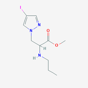 Methyl 3-(4-iodo-1h-pyrazol-1-yl)-2-(propylamino)propanoate - 