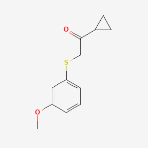 1-Cyclopropyl-2-((3-methoxyphenyl)thio)ethan-1-one - 