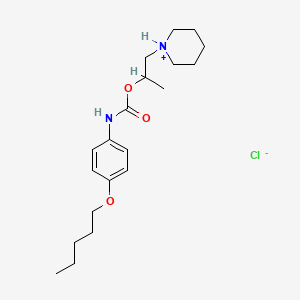 1-piperidin-1-ium-1-ylpropan-2-yl N-(4-pentoxyphenyl)carbamate;chloride - 42438-18-6