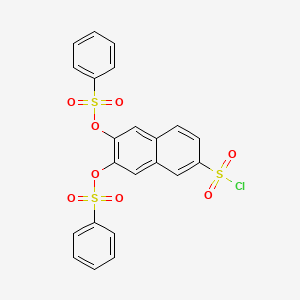 2-Naphthalenesulfonyl chloride, 6,7-bis((phenylsulfonyl)oxy)- - 63217-39-0