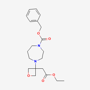 Benzyl 4-[3-(2-ethoxy-2-oxoethyl)oxetan-3-yl]-1,4-diazepane-1-carboxylate - 