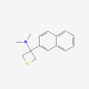 N,N-dimethyl-3-naphthalen-2-ylthietan-3-amine - 72000-05-6