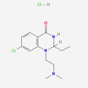 7-Chloro-2,3-dihydro-1-(2-(dimethylamino)ethyl)-2-ethyl-4(1H)-quinazolinone hydrochloride - 73987-25-4