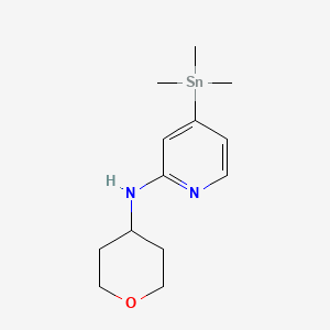 (Tetrahydropyran-4-yl)-(4-trimethylstannanylpyridin-2-yl)amine - 