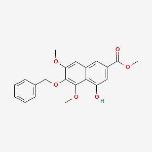 2-Naphthalenecarboxylic acid, 4-hydroxy-5,7-dimethoxy-6-(phenylmethoxy)-, methyl ester - 