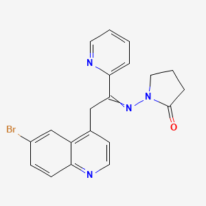 1-[[2-(6-Bromoquinolin-4-yl)-1-pyridin-2-ylethylidene]amino]pyrrolidin-2-one - 