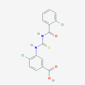 4-Chloro-3-({[(2-chlorophenyl)carbonyl]carbamothioyl}amino)benzoic acid - 535978-55-3