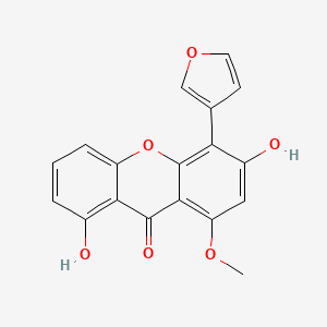 9H-Xanthen-9-one, 4-(3-furanyl)-3,8-dihydroxy-1-methoxy- - 55334-14-0