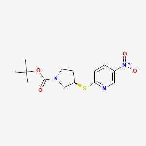 (R)-3-(5-Nitro-pyridin-2-ylsulfanyl)-pyrrolidine-1-carboxylic acid tert-butyl ester - 